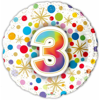 Image de 18" FOIL - NUMBER BALLOONS "3"