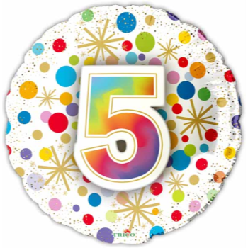 Image de 18" FOIL - NUMBER BALLOONS "5"
