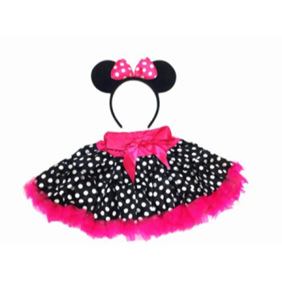 Image sur ANIMALS - Minnie Kit Headband and Polka Dot Skirt Hot Pink 4T